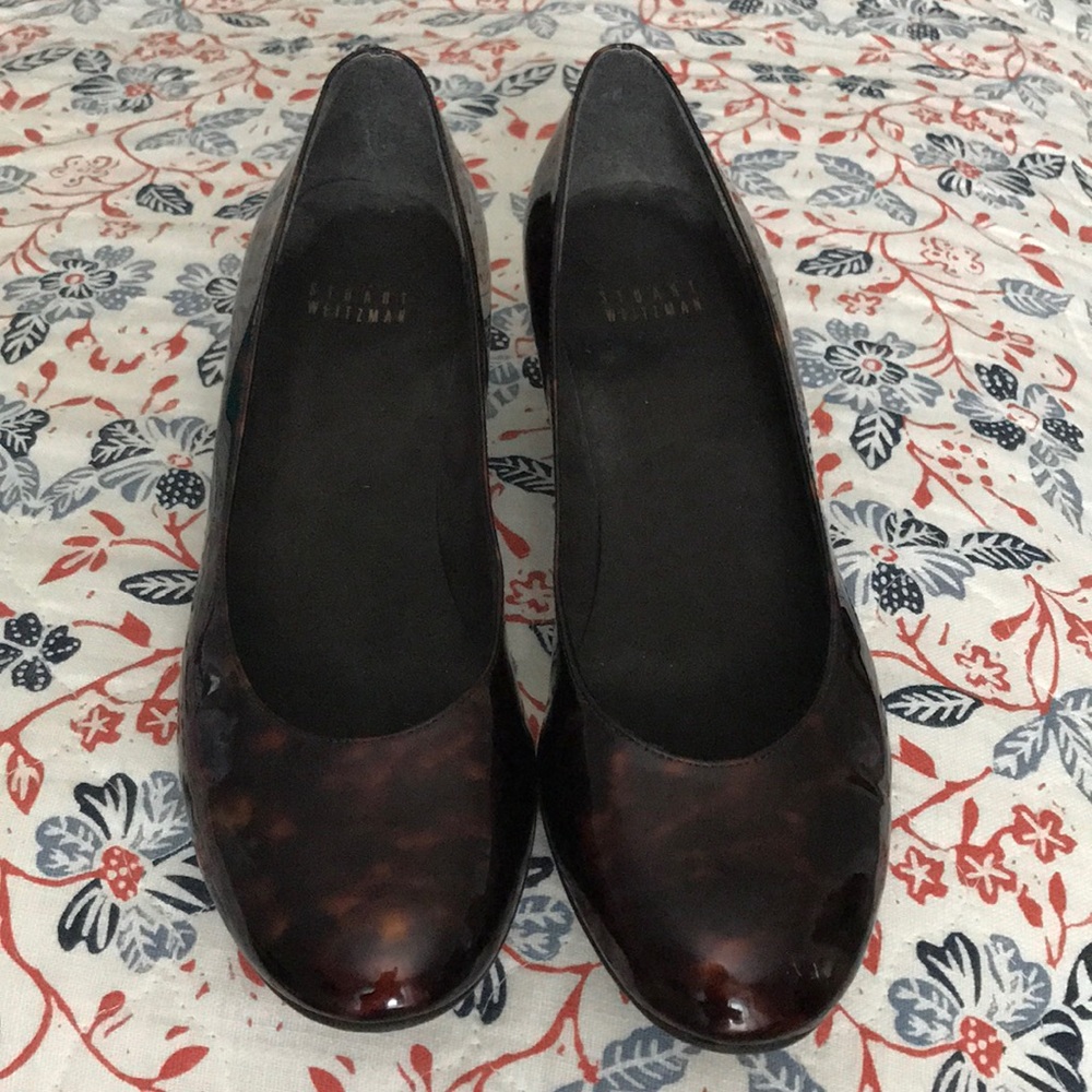 Stuart weitzman tortoise black brown wedge 7.5